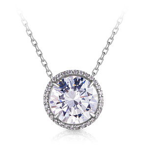 Колье из серебра с фианитом