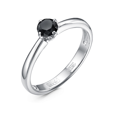 Кольцо из белого золота с бриллиантом