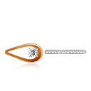 Кольцо из красного золота с фианитом