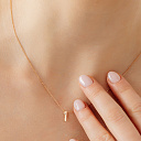 Подвеска из красного золота с бриллиантом