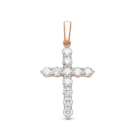 Крест из красного золота