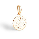 Подвеска из красного золота с бриллиантом