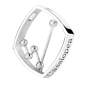 Подвеска из белого золота с бриллиантом