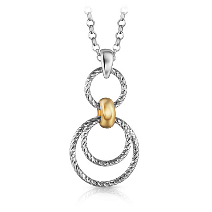 Колье из серебра с позолотой