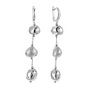 Серьги с английским замком из серебра с фианитами