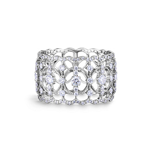 Кольцо из белого золота с бриллиантами