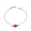 Браслет детский из серебра с эмалью