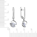 Серьги с английским замком из белого золота с бриллиантами