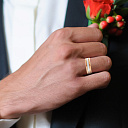 Кольцо обручальное из красного золота