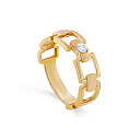 Кольцо из желтого золота с бриллиантом