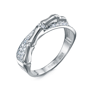 Кольцо из белого золота с бриллиантом