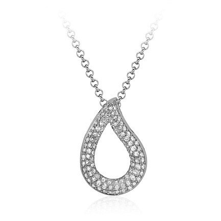 Колье из белого золота с бриллиантами