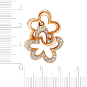 Подвеска из красного золота с фианитом