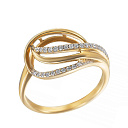 Кольцо из желтого золота с бриллиантами