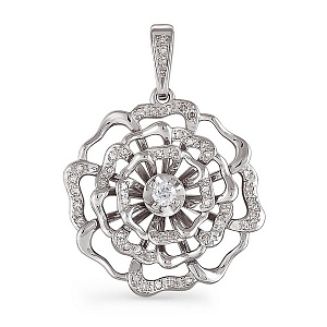 Подвеска из белого золота с бриллиантами
