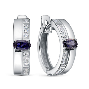 Серьги с английским замком из серебра