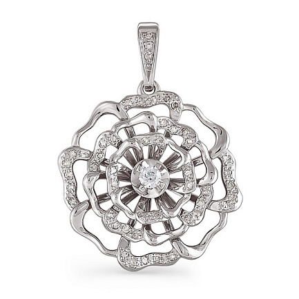 Подвеска из белого золота с бриллиантами