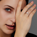 Кольцо из белого золота с бриллиантами