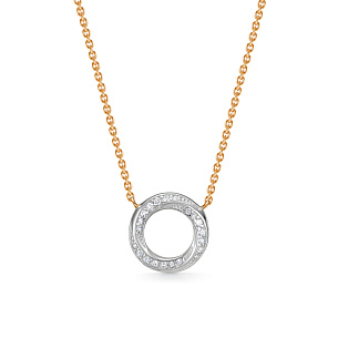 Колье из красного золота с бриллиантом