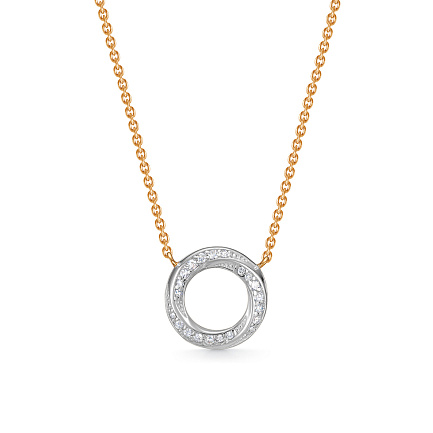 Колье из красного золота с бриллиантами