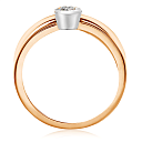 Кольцо из красного золота с бриллиантом