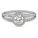 Кольцо из белого золота с бриллиантами