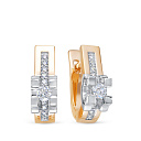 Серьги из красного золота с бриллиантами