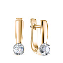 Серьги из красного золота с бриллиантами