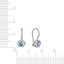 Серьги детские из серебра с фианитом