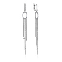 Серьги с английским замком из белого золота с бриллиантами