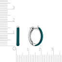 Серьги с английским замком из серебра с гранатом