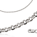 Цепь автомат из серебра, плетение ролло