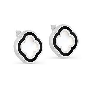 Серьги с английским замком из серебра