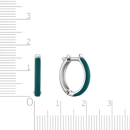 Серьги с английским замком из серебра с гранатом