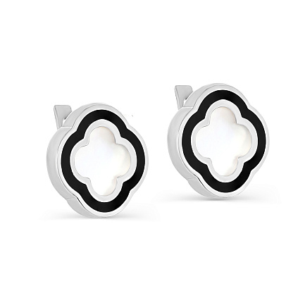 Серьги с английским замком из серебра