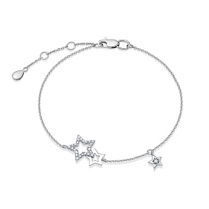 Браслет из белого золота с бриллиантами