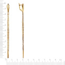 Серьги с английским замком из серебра с позолотой