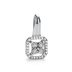 Подвеска из белого золота с бриллиантом