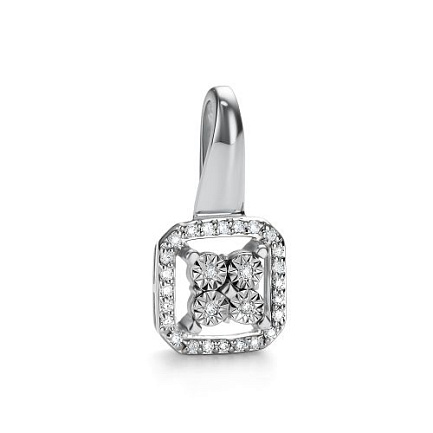 Подвеска из белого золота с бриллиантами