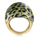 Кольцо из серебра с позолотой, эмалью