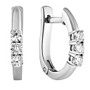 Серьги с английским замком из белого золота с бриллиантами