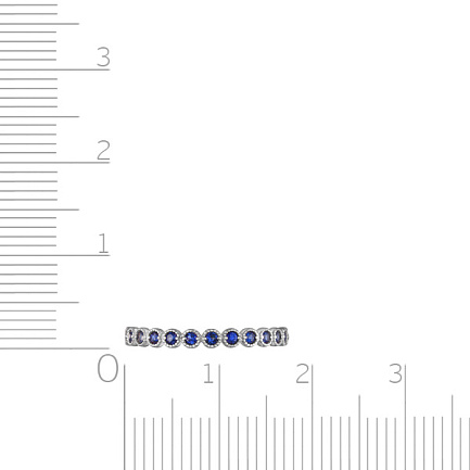 Кольцо из белого золота с сапфирами