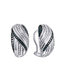 Серьги из белого золота с бриллиантами