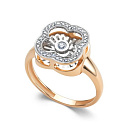 Кольцо из красного золота с бриллиантами