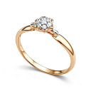 Кольцо из красного золота с бриллиантами