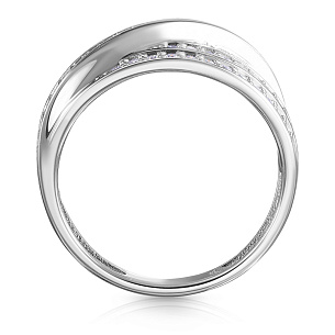 Кольцо из серебра с фианитом