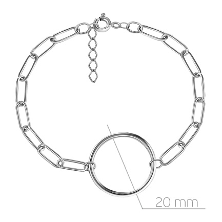 Браслет декоративный из серебра