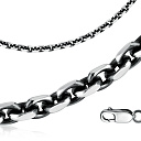 Цепь автомат из серебра, плетение якорное