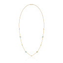 Колье из желтого золота с топазом, плетение якорное