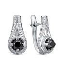 Серьги из белого золота с бриллиантами